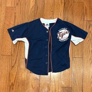 Detroit Tigers Kids Baseball Jersey - Navy - Sz Medium (5/6)
